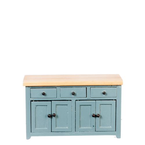 Kitchen Counter, Blue, Oak